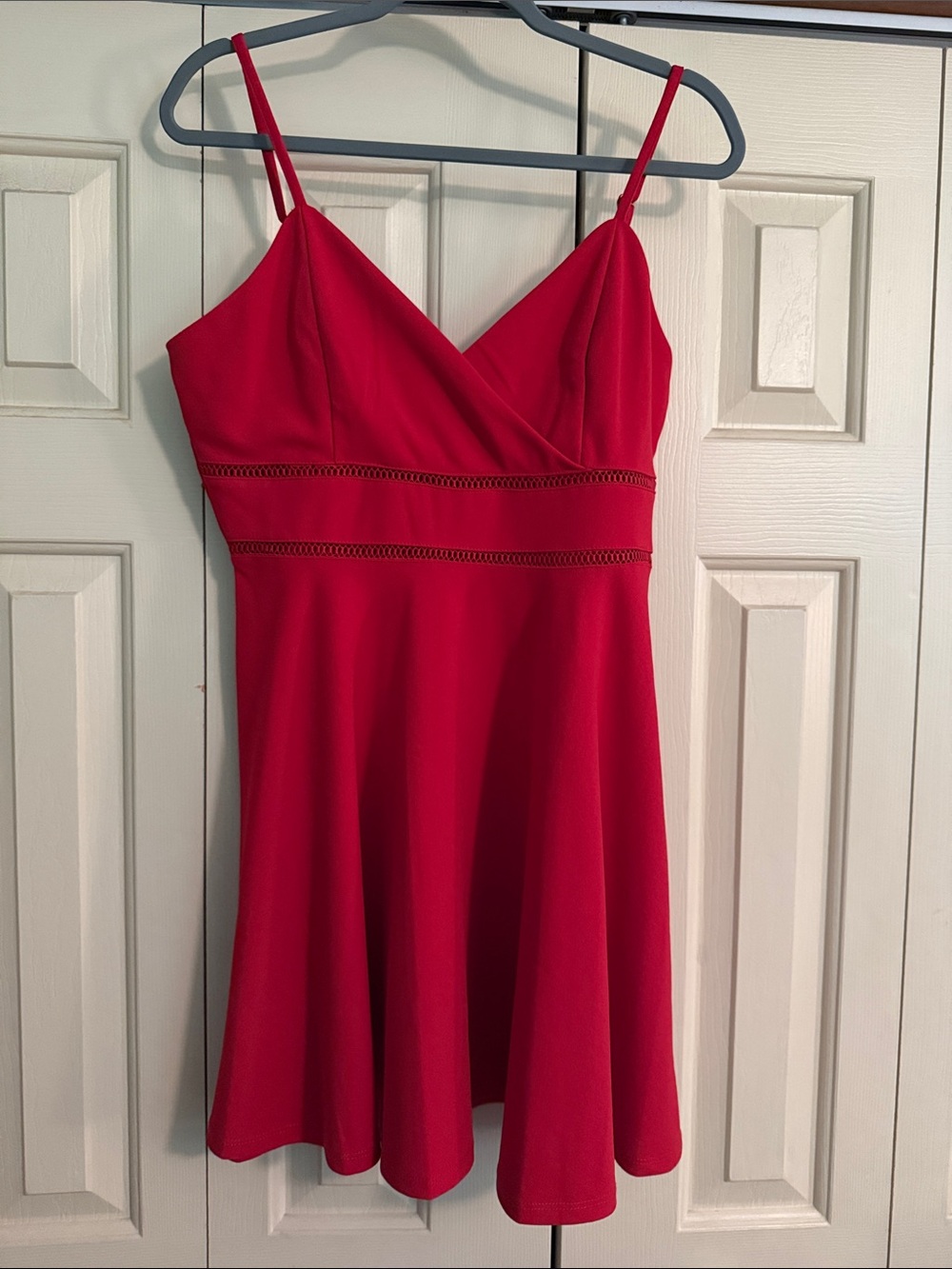 Altar’d State Red Spaghetti-Strap Fit & Flare Dress